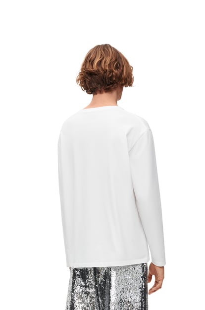 LOEWE Camiseta de manga larga en algodón Blanco plp_rd