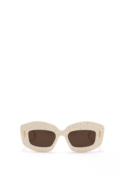LOEWE Smooth Pavé Screen sunglasses in acetate Ivory