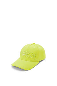 LOEWE Logo cap in canvas Lime Yellow