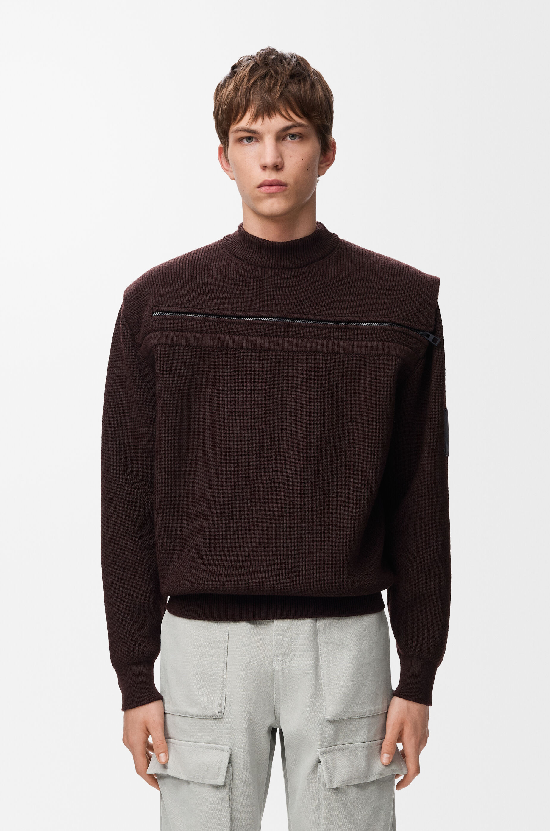Sweater in wool Brown - LOEWE USA Official Website