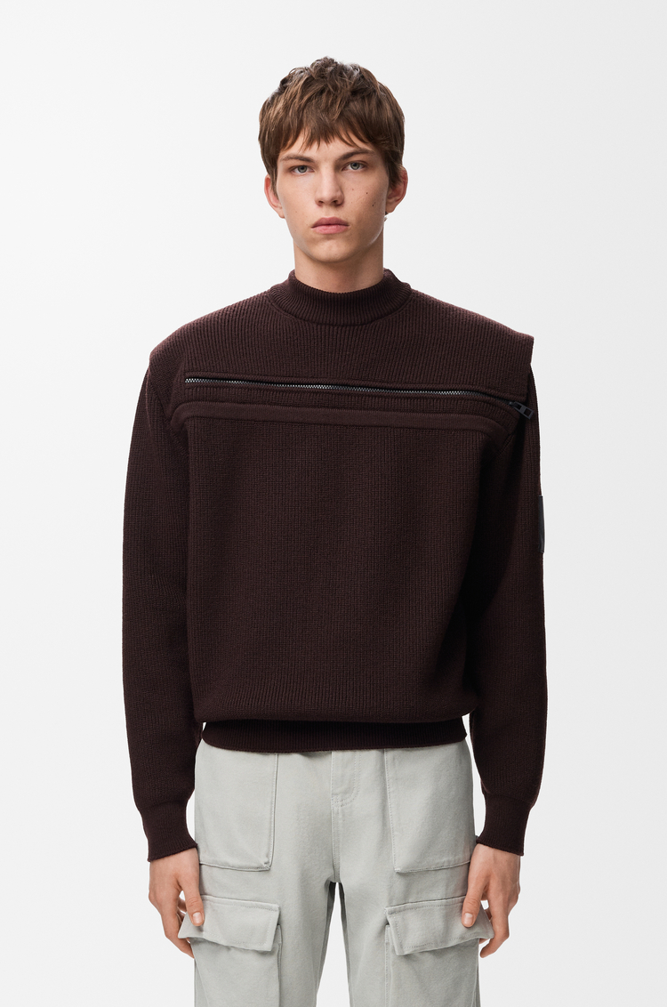 LOEWE 羊毛套頭衫 棕色