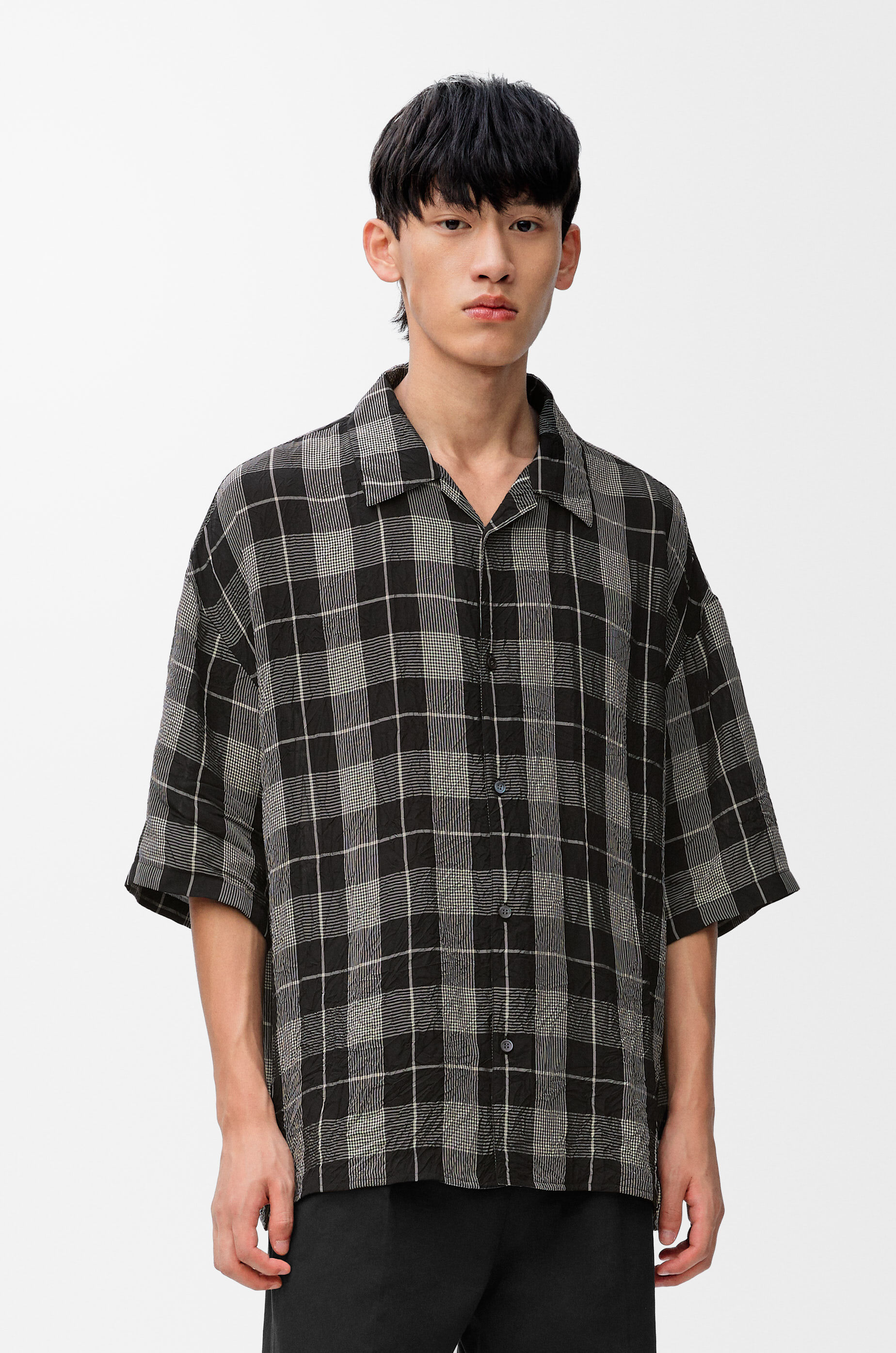 Short sleeve shirt in viscose Black - LOEWE