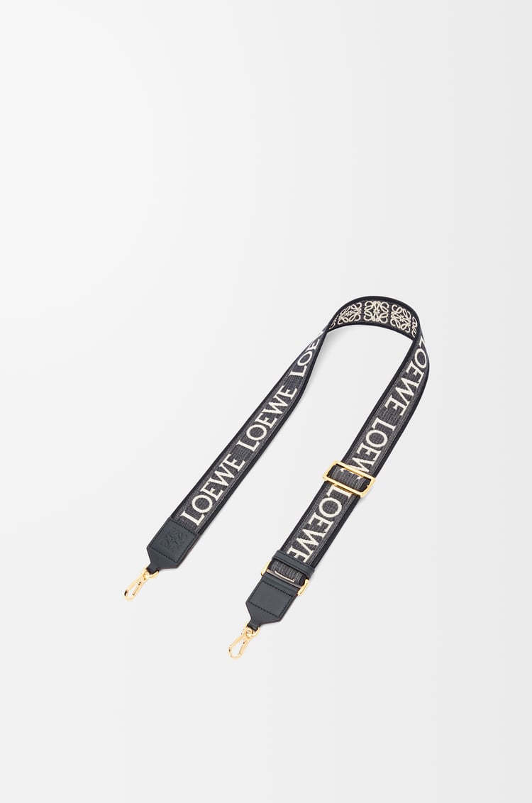 LOEWE Anagram strap in jacquard and calfskin Deep Navy
