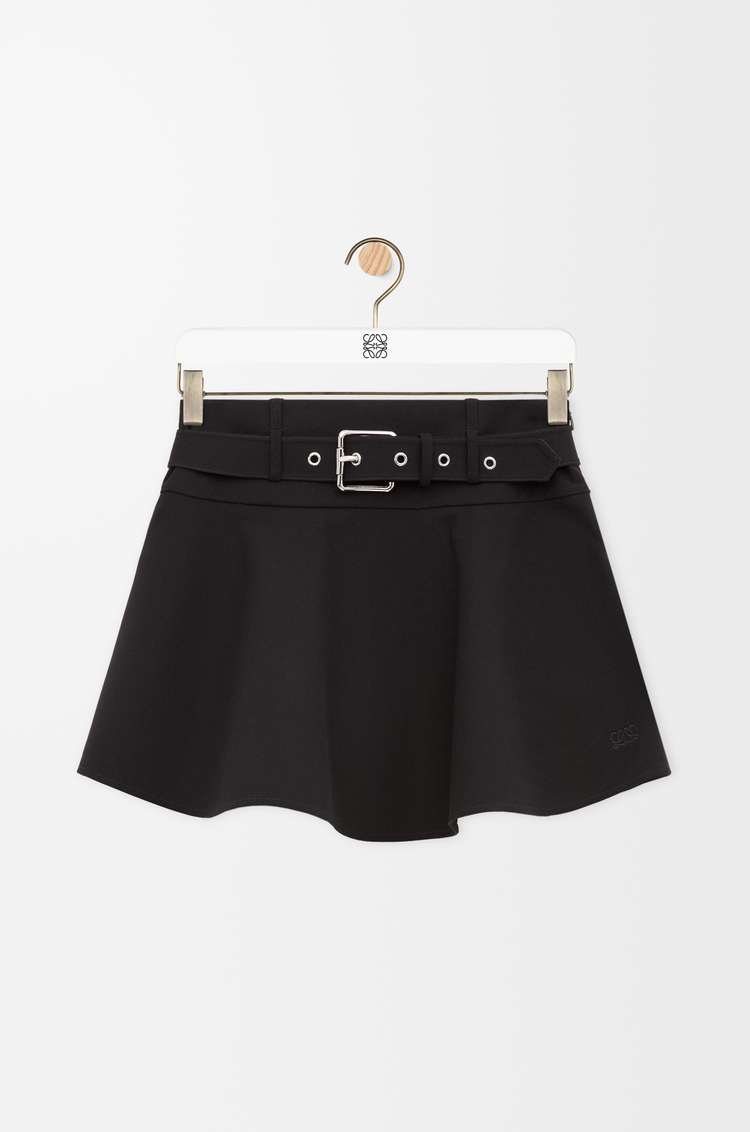LOEWE Mini skirt in cotton Black