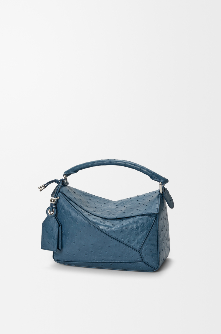 LOEWE 스몰 페더라이트 퍼즐 백 - 오스트리치 데님