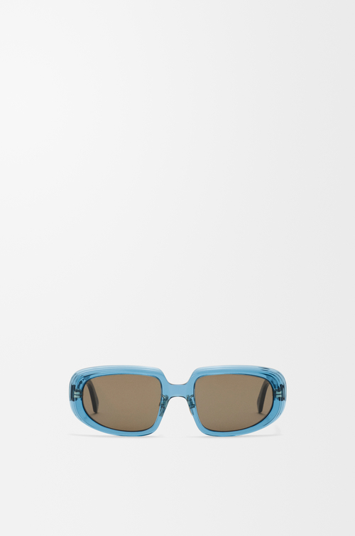 LOEWE 迷你 Anagram Steps 长方形太阳镜 Transparent Blue