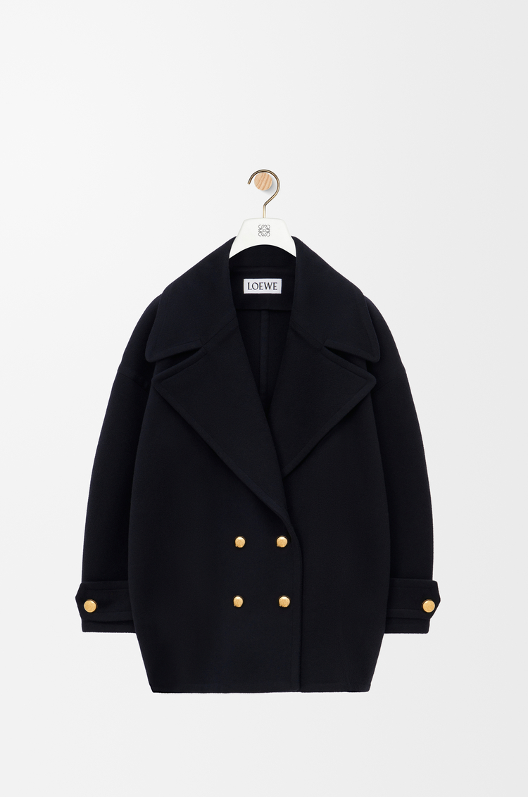 LOEWE Pebble peacoat in wool Midnight Blue