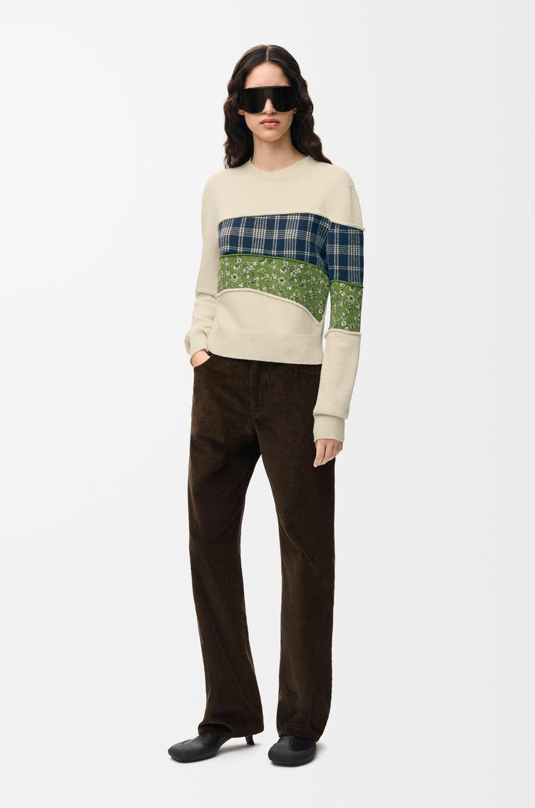 LOEWE Jersey en lana Blanco/Multicolor