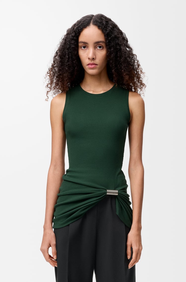 LOEWE Canotta in cotone Verde Scuro