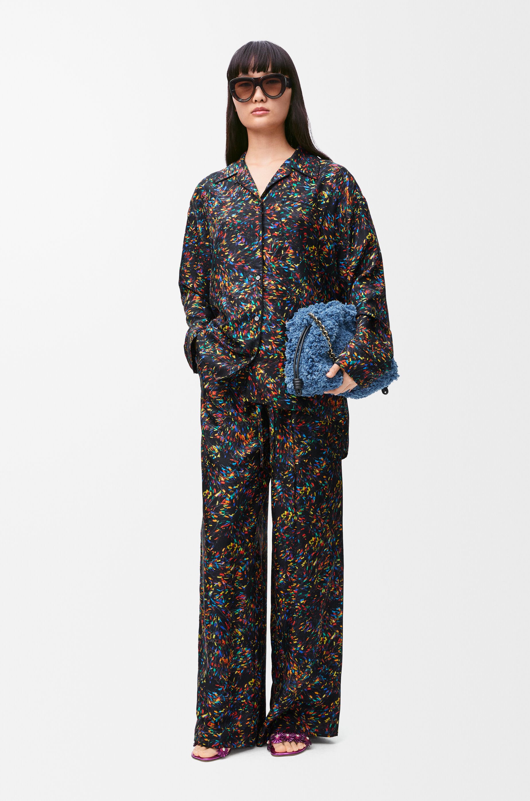 Pyjama trousers in silk Black - LOEWE Pyjama trousers in silk Black - LOEWE