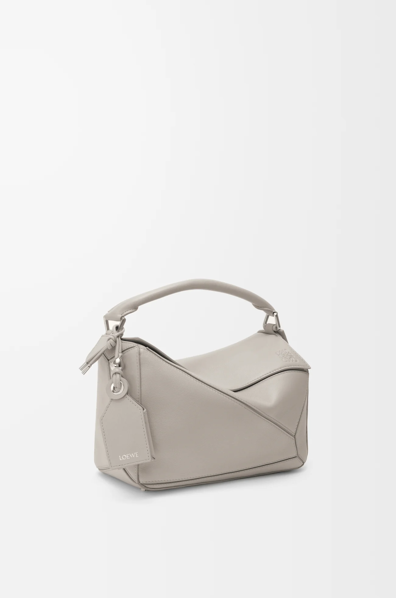 LOEWE Petit sac Featherlight Puzzle en cuir d'agneau nappa Gris Coquillage