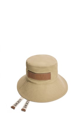 LOEWE Fisherman hat in canvas and calfskin Sand plp_rd
