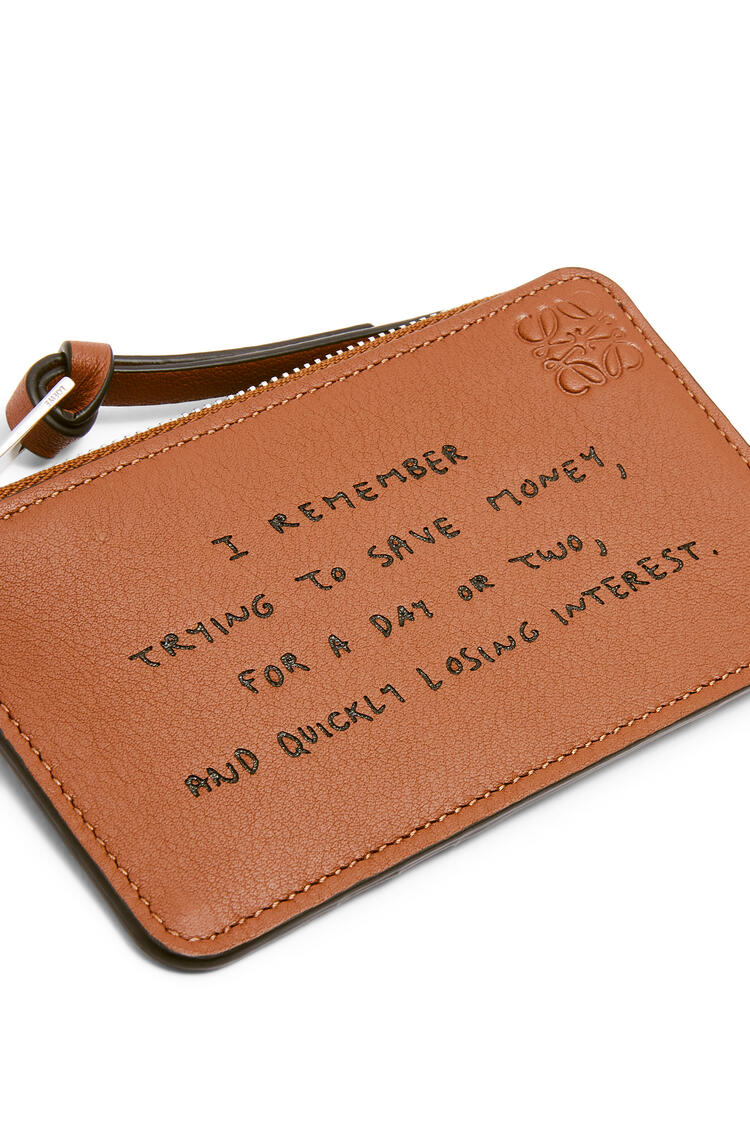 LOEWE Words coin cardholder in classic calfskin Tan pdp_rd