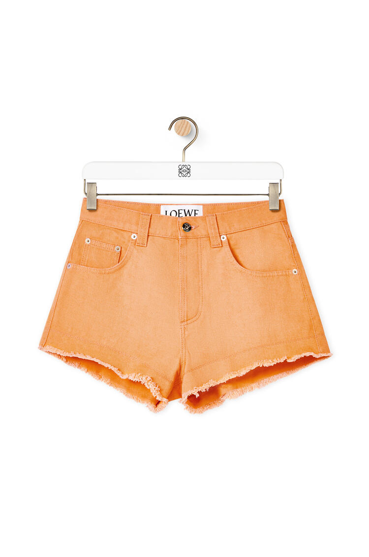 LOEWE Shorts en tejido denim Mandarina