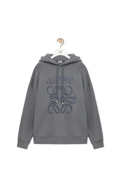 LOEWE Relaxed fit hoodie in cotton Slate Grey plp_rd