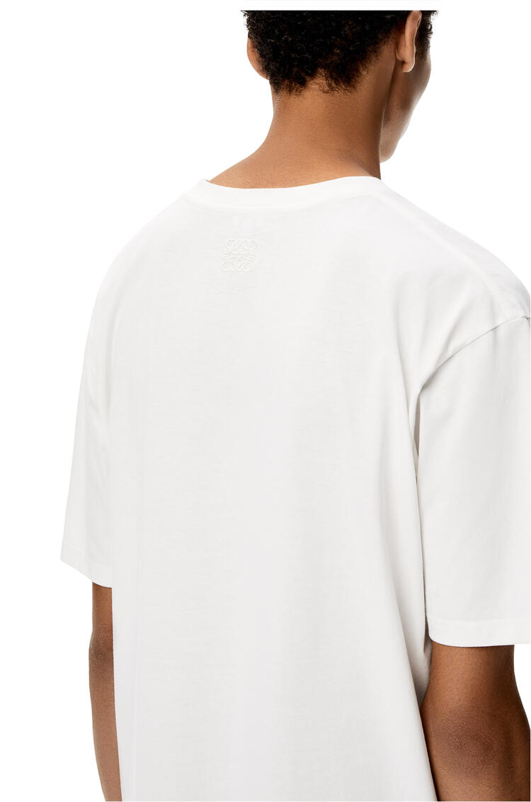 LOEWE Camiseta de algodón con estampado de perro Blanco pdp_rd