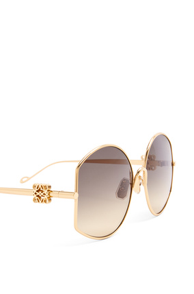 LOEWE Oversize sunglasses in metal Shiny Endura Gold/Sand plp_rd