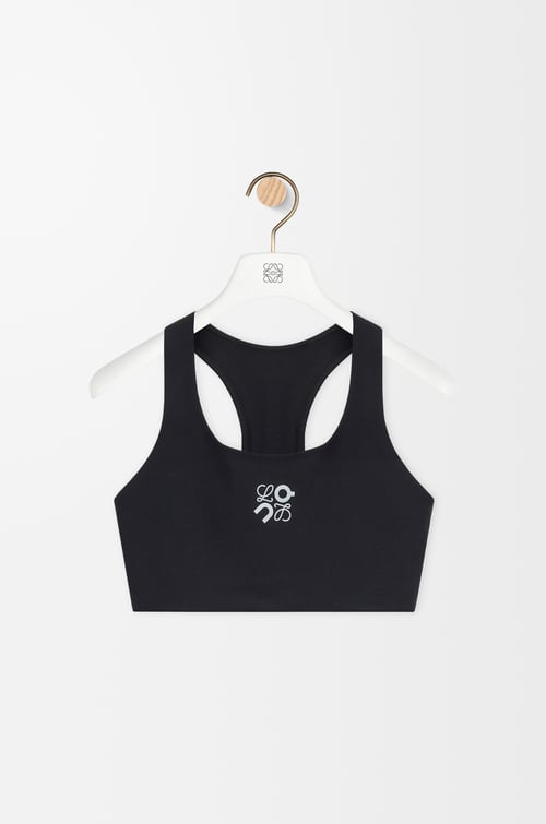 LOEWE Soft bra in technical jersey Black