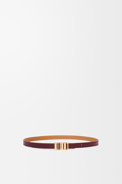 LOEWE ロエベ グラフィックベルト（クラシックカーフ） ダークバーガンディ/ゴールド