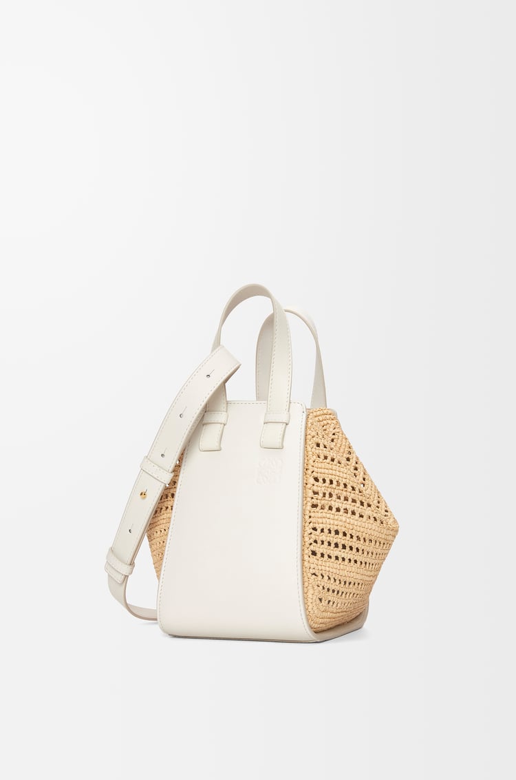 LOEWE ハンモックバッグ コンパクト（ラフィア&カーフ） ソフトホワイト/ナチュラル