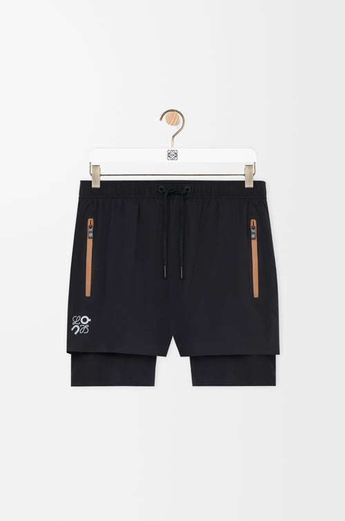 LOEWE 科技材質高性能短褲 黑色