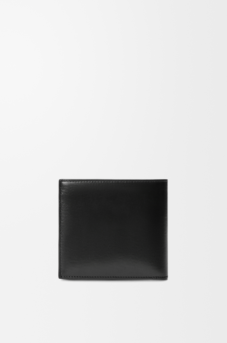 LOEWE 柔軟粒面小牛皮和麂皮 Switch 雙摺零錢包 黑色/濃縮咖啡色