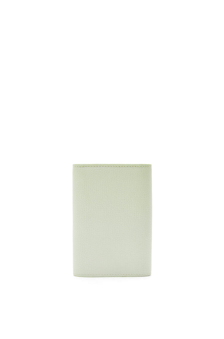 LOEWE Anagram small vertical wallet in pebble grain calfskin Light Celadon