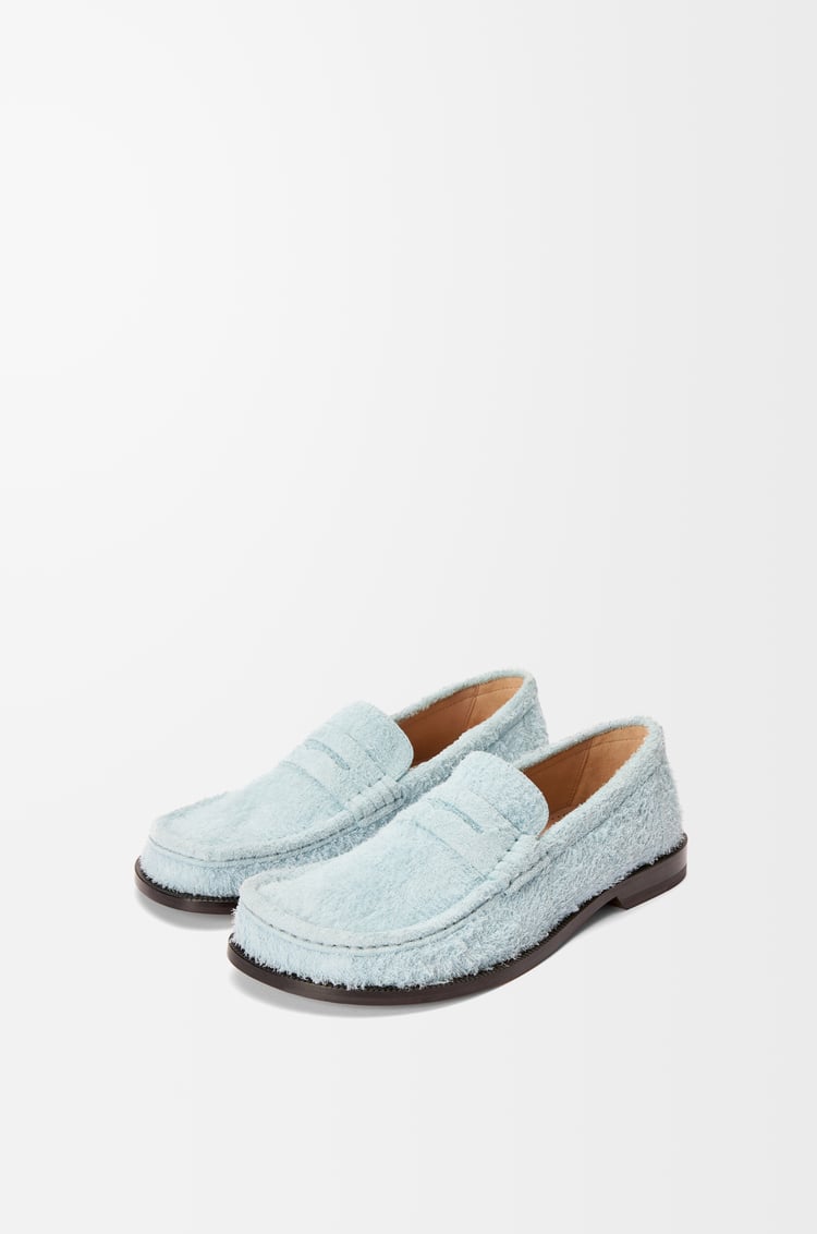 LOEWE Campo loafer in brushed suede Baby Blue