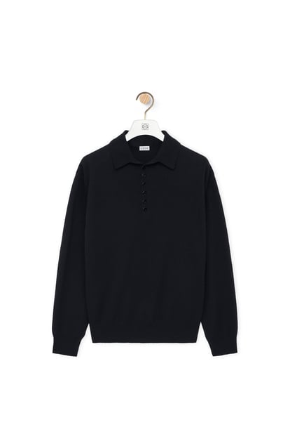 LOEWE Polo sweater in cashmere 黑色