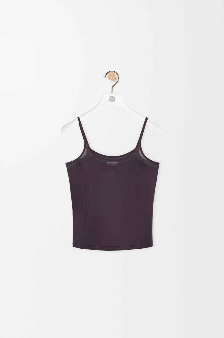 LOEWE Strappy top in technical jersey Purple