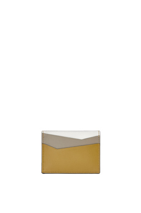 LOEWE Puzzle plain cardholder in classic calfskin Ochre/Laurel Green plp_rd