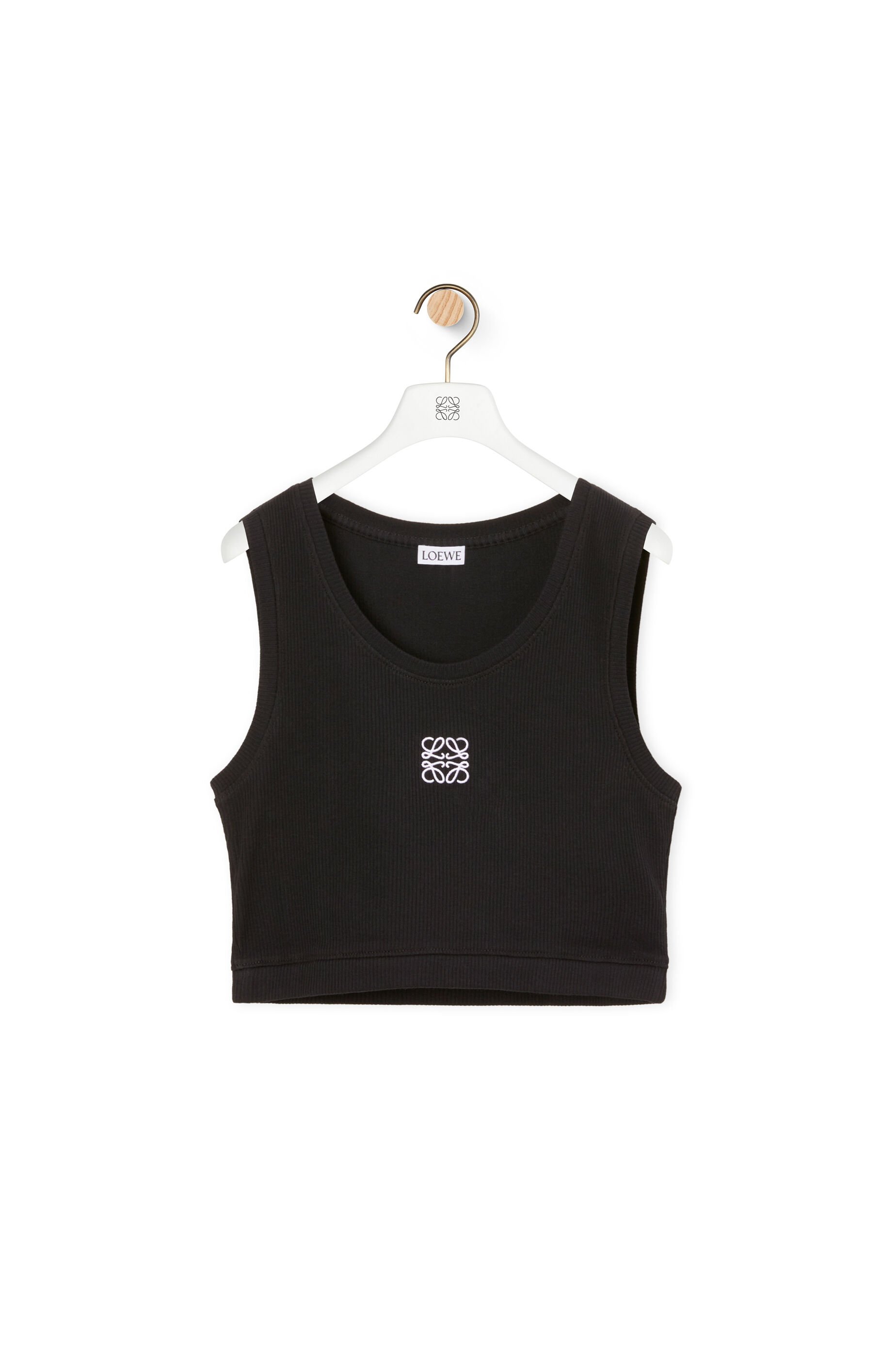 Cropped Anagram tank top in cotton