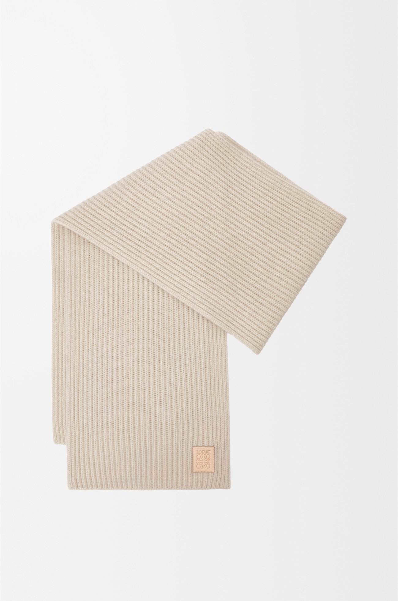 LOEWE Scarf in cashmere Light Beige