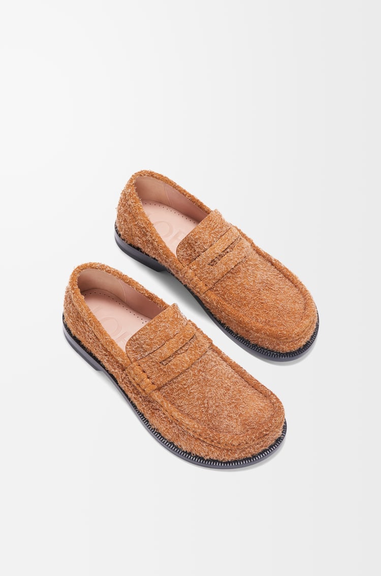 LOEWE Campo loafer in brushed suede Tan