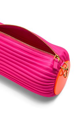 LOEWE Bracelet Pouch in pleated nappa and acetate Neon Pink plp_rd