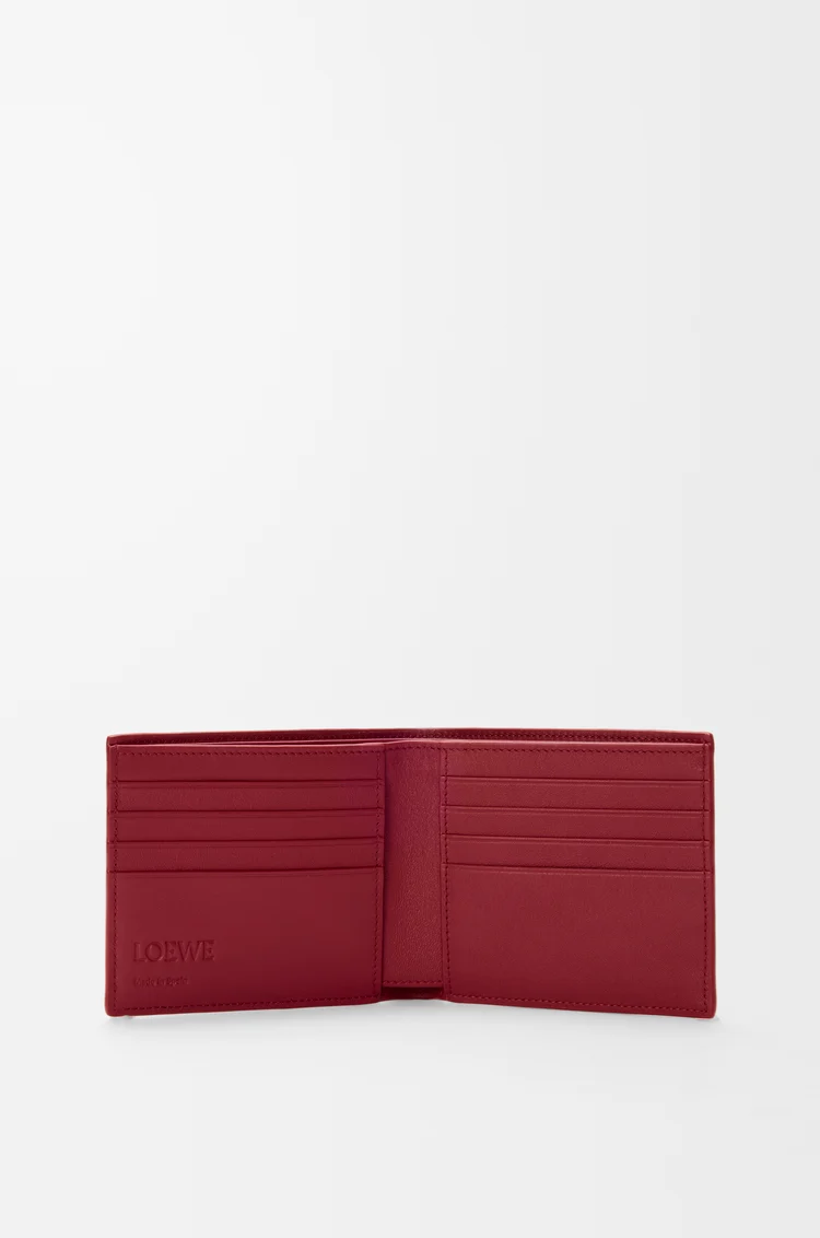 LOEWE Bifold wallet in classic calfskin Burnt Red
