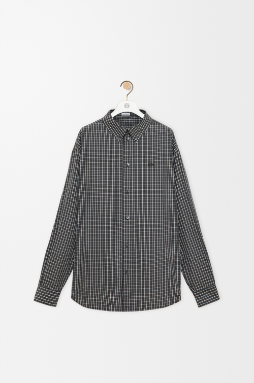 LOEWE Shirt in technical cotton Black/White