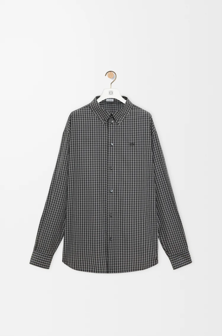 LOEWE Shirt in technical cotton Black/White