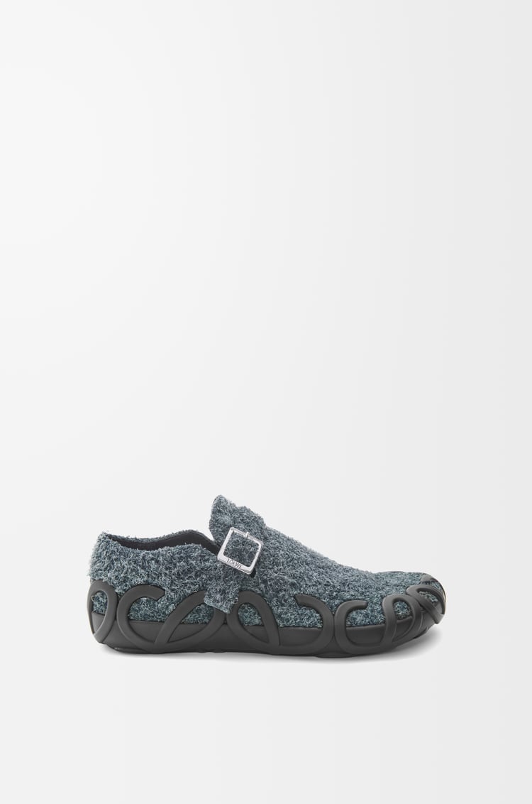 LOEWE Rise loafer in brushed suede Charcoal