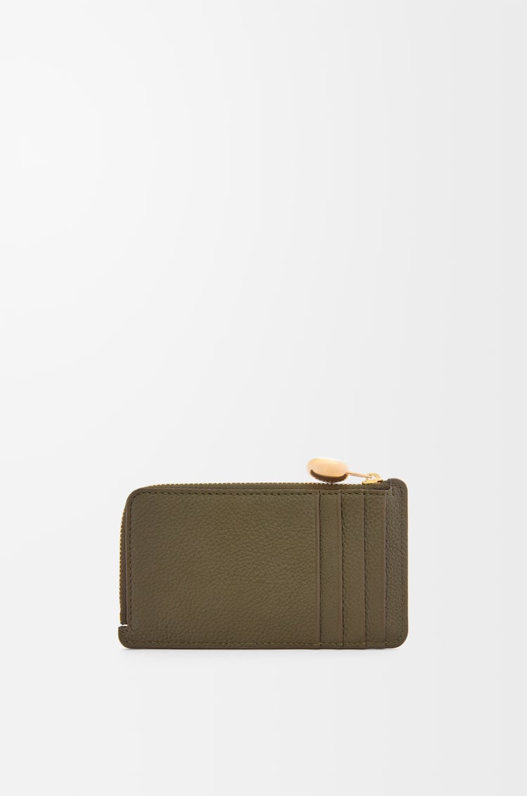 LOEWE ペブル コインカードホルダー（ペブルグレインカーフ） ダークカーキ