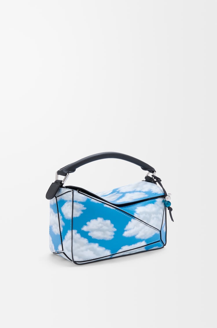LOEWE Puzzle 10 Cloud re-edition in nappa calfskin Black/Blue