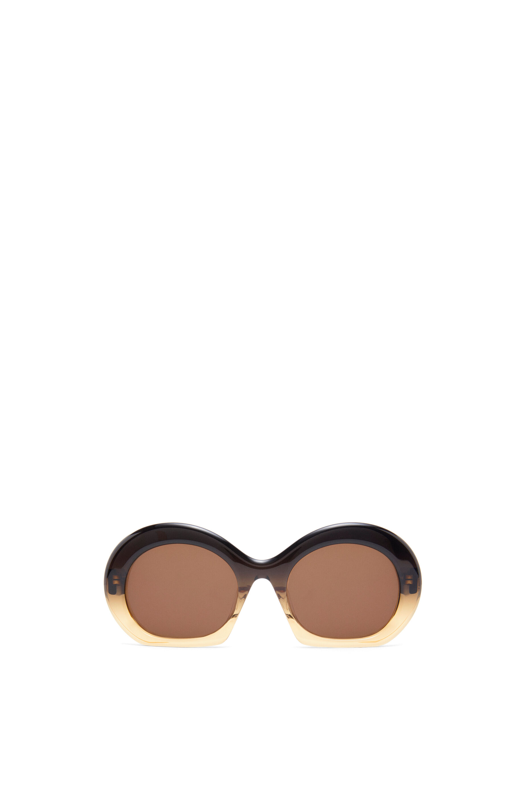 Occhiali da sole a mezzaluna Nero Sfumato Beige LOEWE