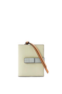 LOEWE Compact zip wallet in soft grained calfskin Marble Green/Ash Grey