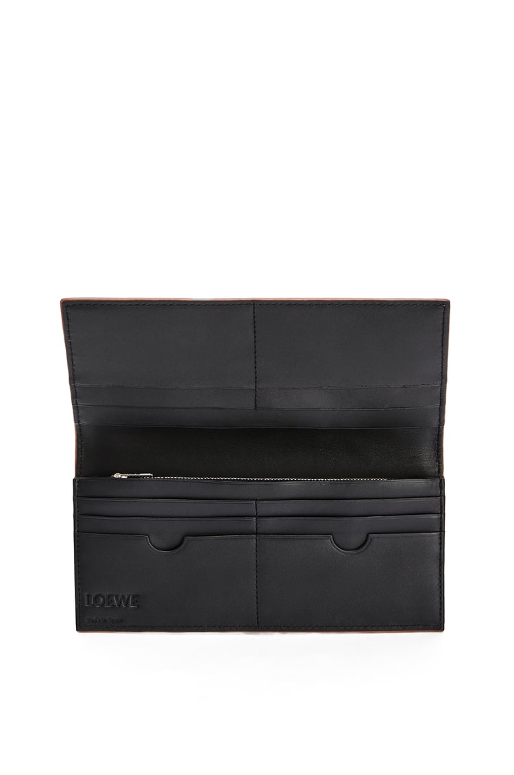 LOEWE パズルステッチ ロング ホリゾンタル ウォレット  (スムースカーフ) ブラック