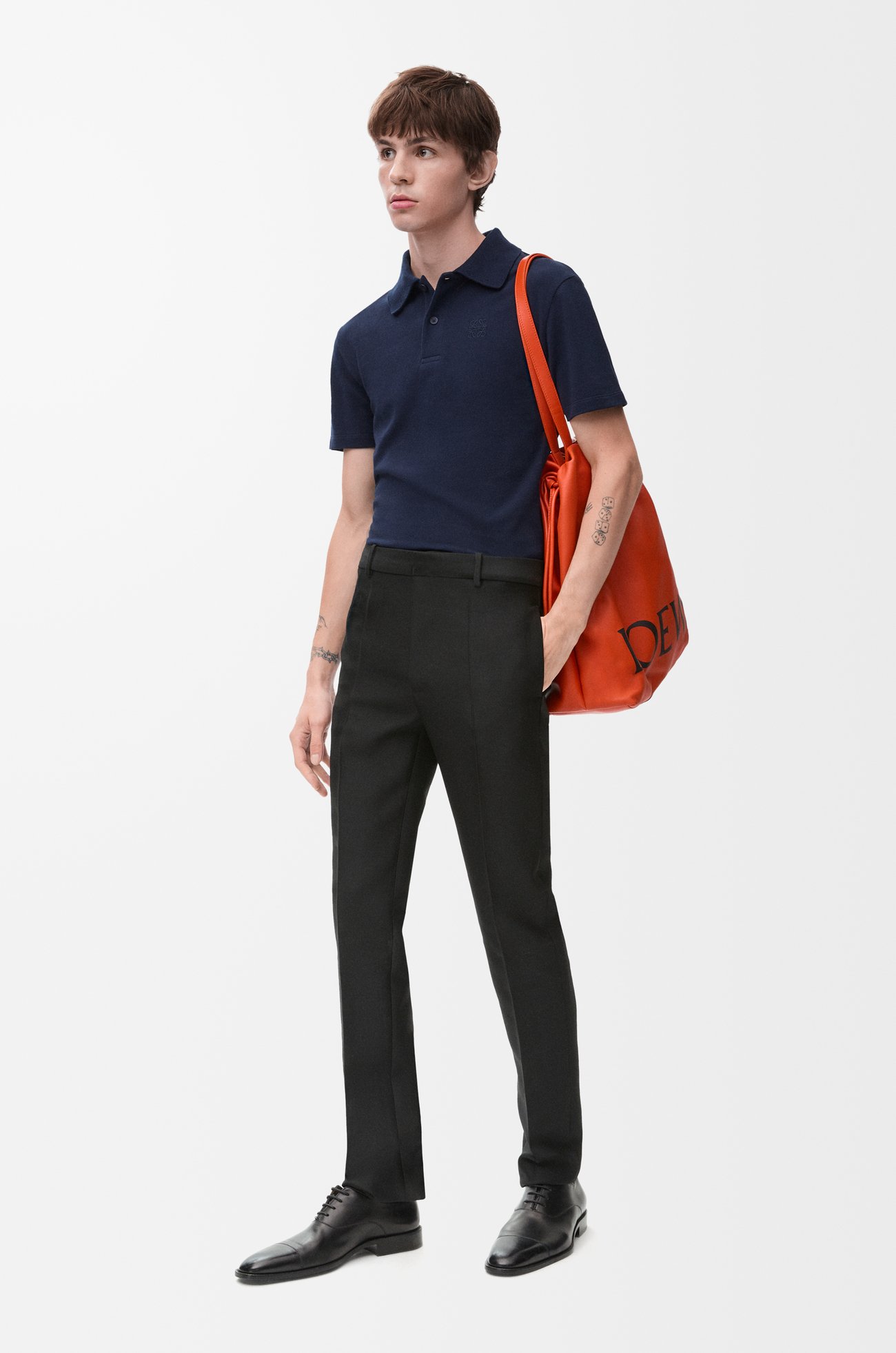 LOEWE Polo in cotton Dark Navy Blue