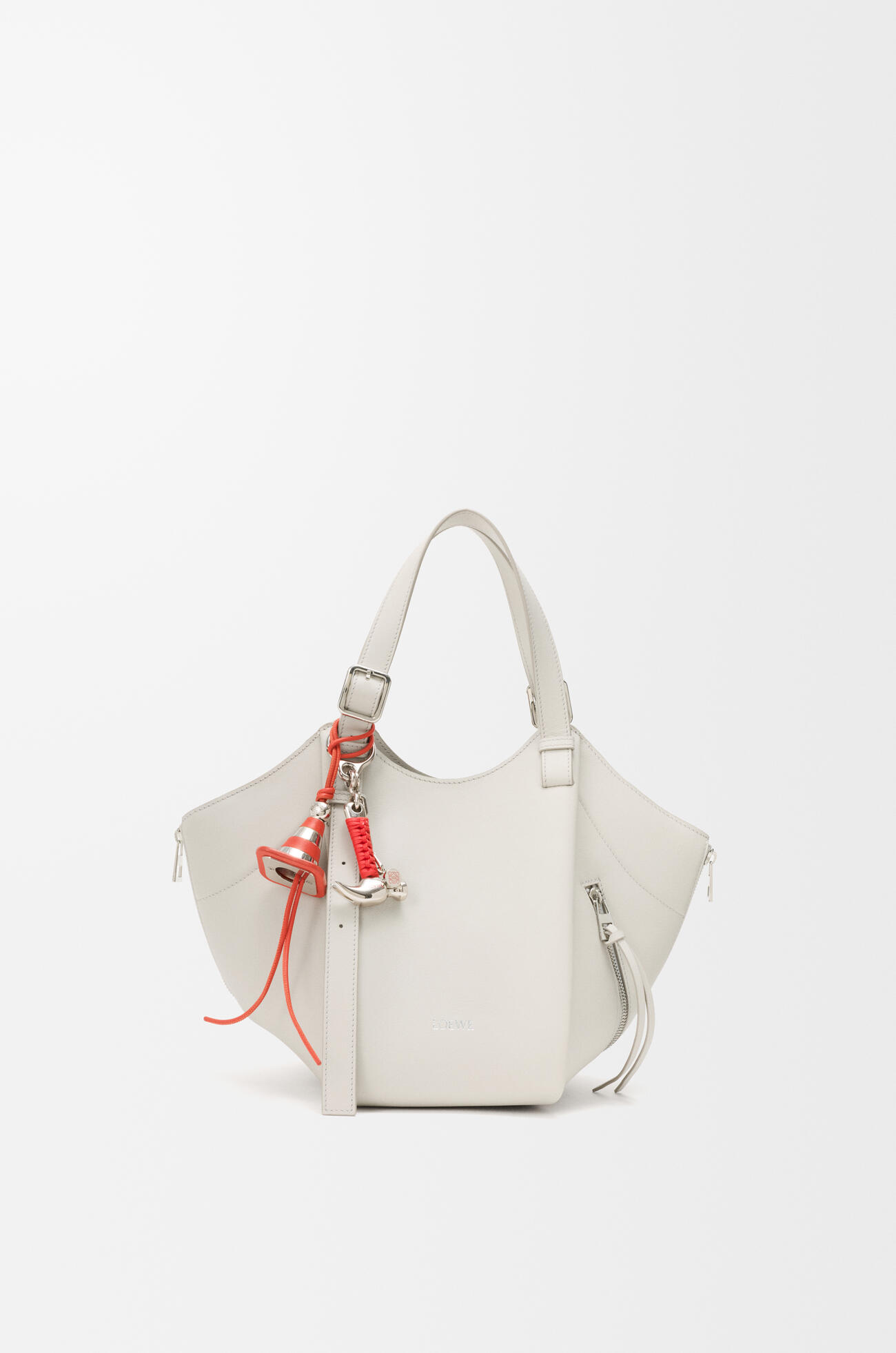 LOEWE ワークコーン チャーム（真鍮&カーフ） レッド