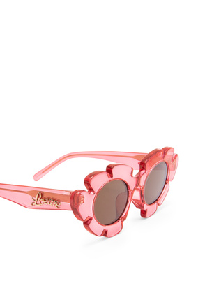 LOEWE Flower sunglasses in injected nylon Coral Pink plp_rd