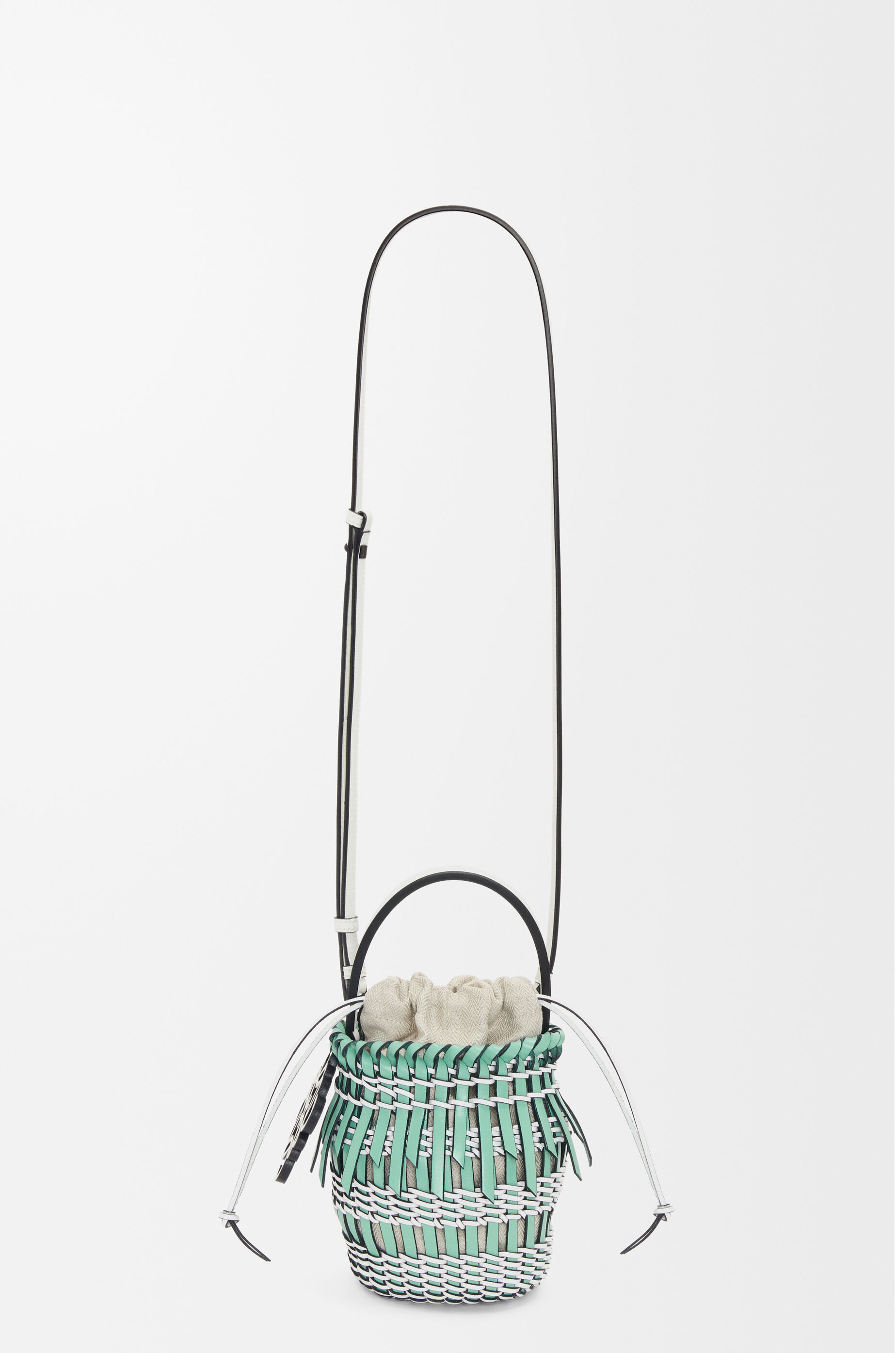 フリンジ バケットバッグ スモール(カーフ) グリーン - LOEWE フリンジ バケットバッグ スモール(カーフ) グリーン - LOEWE