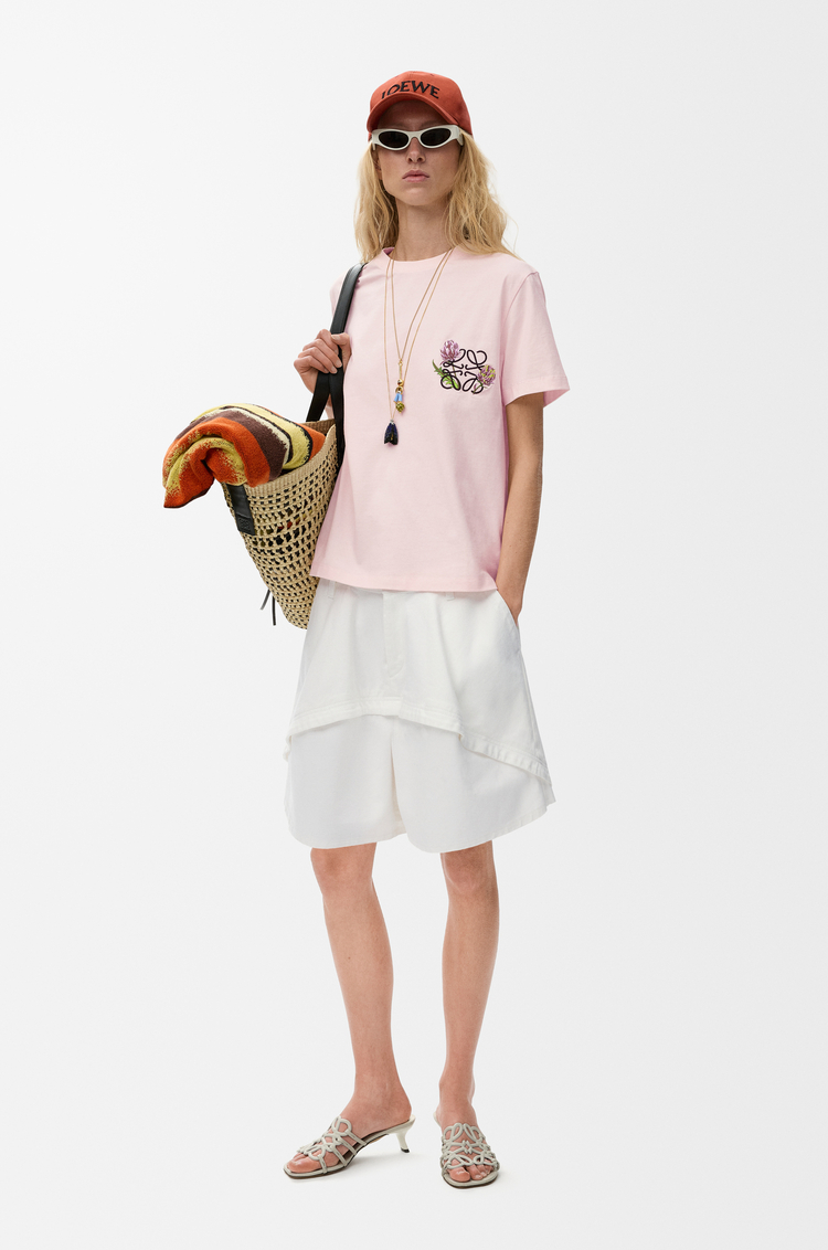 LOEWE Pantalón corto en denim Blanco