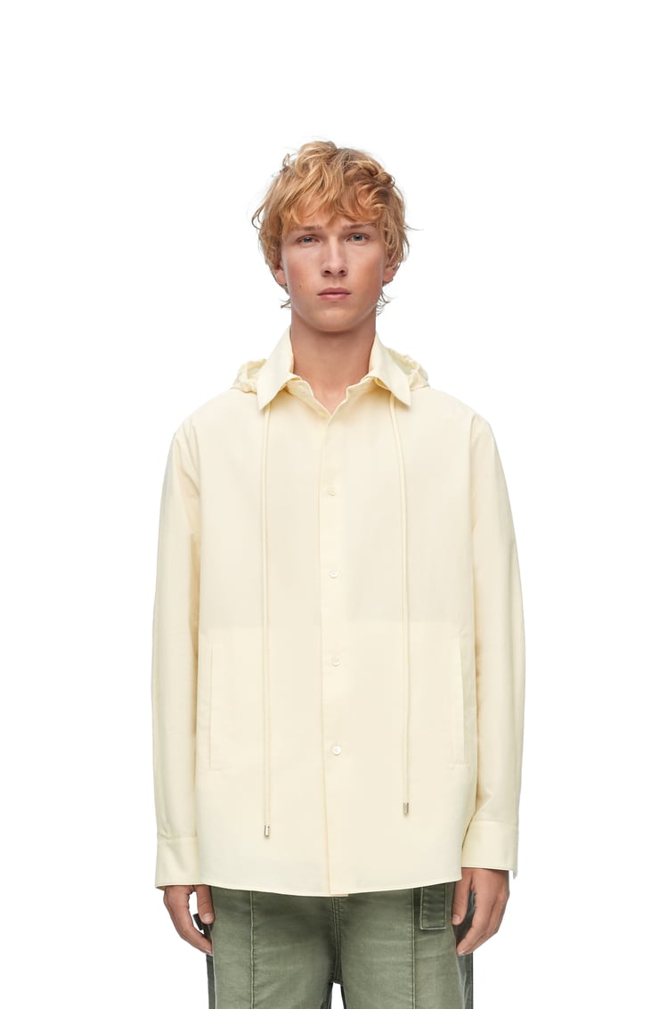 LOEWE Hooded overshirt in cotton Ivory